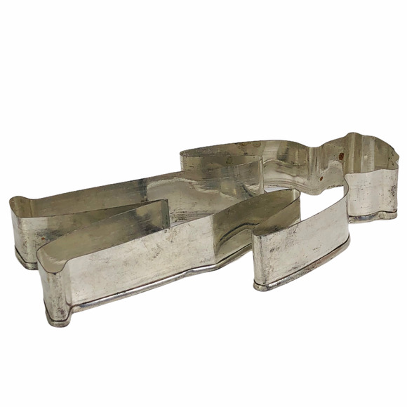 2 Primitive Soldered Gingerbread Man + Cowboy Shaped Cookie Cutters With Handle - Picture 5 of 12